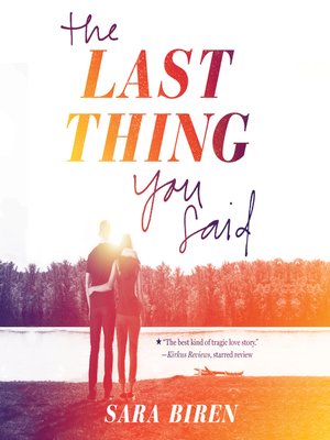 cover image of The Last Thing You Said
